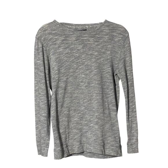 Mark Law Luxury Tee Shirt Size Small Long Sleeve Gray Neutral Basic Minimalist - Picture 2 of 9